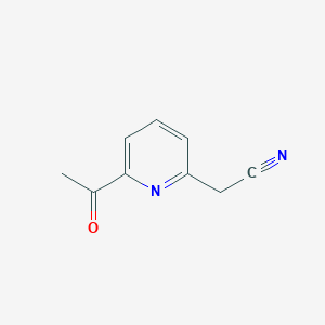 molecular formula C9H8N2O B158200 2-(6-Acetylpyridin-2-yl)acetonitrile CAS No. 135450-45-2