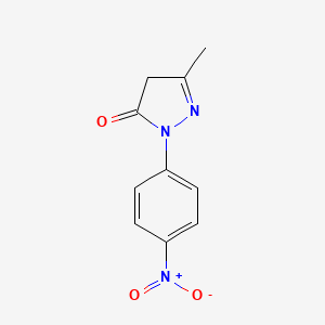 molecular formula C10H9N3O3 B1582026 3H-Pyrazol-3-one, 2,4-dihydro-5-methyl-2-(4-nitrophenyl)- CAS No. 6402-09-1