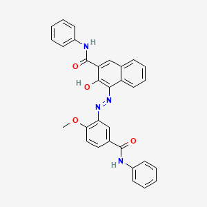molecular formula C31H24N4O4 B1582027 2-Naphthalenecarboxamide, 3-hydroxy-4-[[2-methoxy-5-[(phenylamino)carbonyl]phenyl]azo]-N-phenyl- CAS No. 6410-29-3