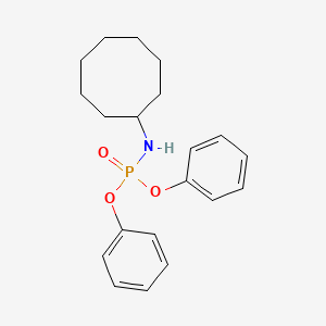 molecular formula C20H26NO3P B1582063 Phosphoramidic acid, cyclooctyl-, diphenyl ester CAS No. 86126-37-6