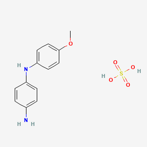 molecular formula C13H16N2O5S B1582070 1,4-Benzenediamine, N-(4-methoxyphenyl)-, sulfate (1:1) CAS No. 3169-21-9