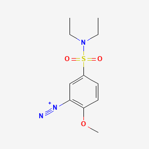 molecular formula C11H16N3O3S+ B1582078 Benzenediazonium, 5-((diethylamino)sulfonyl)-2-methoxy- CAS No. 27580-14-9