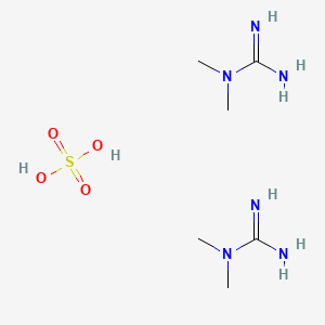 molecular formula C3H11N3O4S B1582112 1,1-dimethylguanidine;sulfuric acid CAS No. 598-65-2