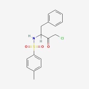 molecular formula C17H18ClNO3S B1582144 N-(3-Chloro-2-oxo-1-(phenylmethyl)propyl)-4-methylbenzenesulfonamide CAS No. 329-30-6