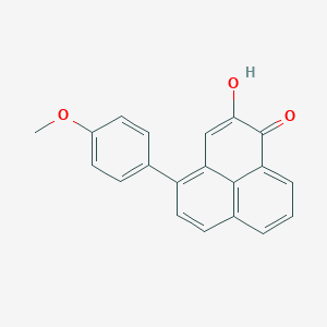 molecular formula C20H14O3 B158215 2-hydroxy-4-(4-methoxyphenyl)-1H-phenalen-1-one CAS No. 159853-36-8