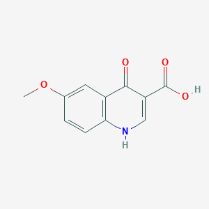 molecular formula C11H9NO4 B1582202 4-Hydroxy-6-methoxyquinoline-3-carboxylic acid CAS No. 28027-16-9