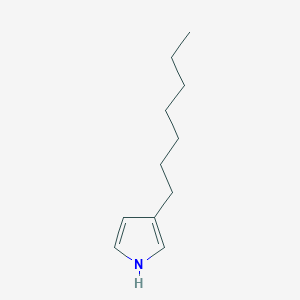 molecular formula C11H19N B1582205 3-Heptylpyrrole CAS No. 878-11-5