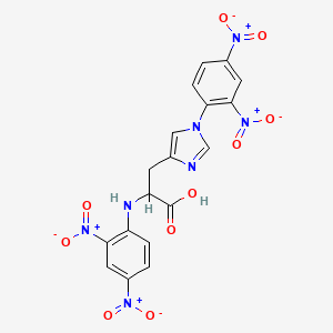 molecular formula C18H13N7O10 B1582208 n,1-Bis(2,4-dinitrophenyl)histidine CAS No. 3129-33-7