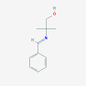 molecular formula C11H15NO B1582210 2-Methyl-2-{[(e)-phenylmethylidene]amino}propan-1-ol CAS No. 22563-90-2