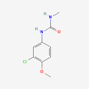 molecular formula C9H11ClN2O2 B1582223 脲，N-(3-氯-4-甲氧基苯基)-N'-甲基- CAS No. 20782-57-4
