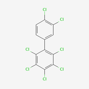 molecular formula C12H3Cl7 B1582232 2,3,3',4,4',5,6-Heptachlorobiphenyl CAS No. 41411-64-7