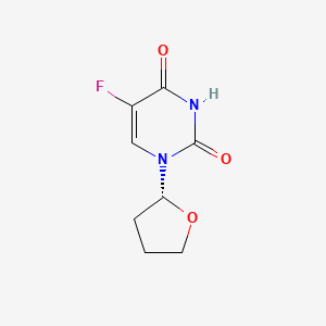 molecular formula C8H9FN2O3 B1582304 2,4(1H,3H)-Pyrimidinedione, 5-fluoro-1-(tetrahydro-2-furanyl)-, (R)- CAS No. 37076-68-9
