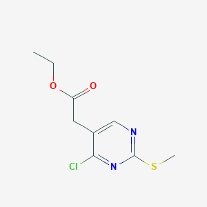 Ethyl 2-(4-chloro-2-(methylthio)pyrimidin-5-YL)acetate