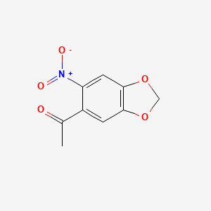 molecular formula C9H7NO5 B1582326 1-(6-Nitro-1,3-benzodioxol-5-yl)ethanone CAS No. 56136-84-6
