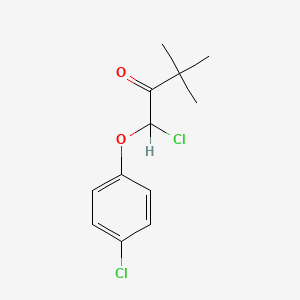 molecular formula C12H14Cl2O2 B1582329 1-Chloro-1-(4-chlorophenoxy)-3,3-dimethylbutan-2-one CAS No. 57000-78-9