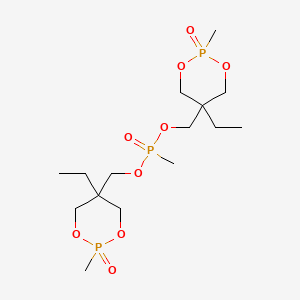molecular formula C15H31O9P3 B1582336 Phosphonic acid, methyl-, bis((5-ethyl-2-methyl-2-oxido-1,3,2-dioxaphosphorinan-5-yl)methyl) ester CAS No. 42595-45-9