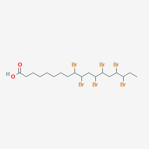 molecular formula C18H30Br6O2 B1582341 9,10,12,13,15,16-Hexabromooctadecanoic acid CAS No. 4167-08-2