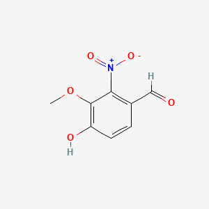 molecular formula C8H7NO5 B1582344 4-Hydroxy-3-methoxy-2-nitrobenzaldehyde CAS No. 2450-26-2