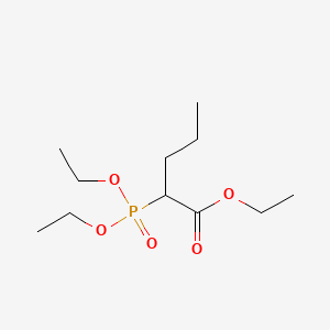 molecular formula C11H23O5P B1582350 Pentanoic acid, 2-(diethoxyphosphinyl)-, ethyl ester CAS No. 35051-49-1