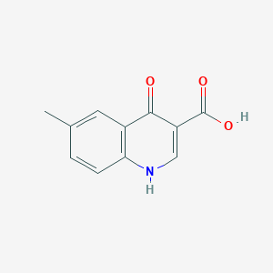 molecular formula C11H9NO3 B1582366 4-Hydroxy-6-methylquinoline-3-carboxylic acid CAS No. 35973-18-3