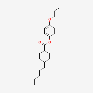 Cyclohexanecarboxylic acid, 4-pentyl-, 4-propoxyphenyl ester, trans-