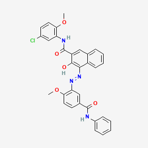 N-(5-Chloro-2-methoxyphenyl)-3-hydroxy-4-[[2-methoxy-5-[(phenylamino)carbonyl]phenyl]azo]naphthalene-2-carboxamide