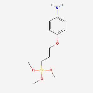 molecular formula C12H21NO4Si B1582397 Benzenamine, 4-(3-(trimethoxysilyl)propoxy)- CAS No. 55648-29-8