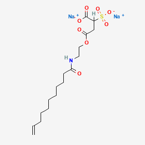 molecular formula C17H27NNa2O8S B1582415 Disodium 4-[2-[(1-oxoundec-10-enyl)amino]ethyl] 2-sulphonatosuccinate CAS No. 26650-05-5