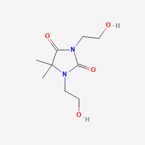 molecular formula C9H16N2O4 B1582418 2,4-Imidazolidinedione, 1,3-bis(2-hydroxyethyl)-5,5-dimethyl- CAS No. 26850-24-8