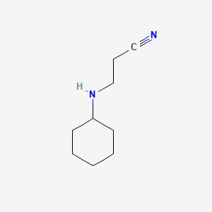 molecular formula C9H16N2 B1582428 3-(Cyclohexylamino)propanenitrile CAS No. 702-03-4