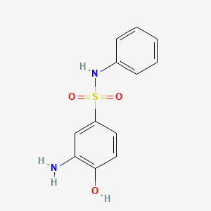 molecular formula C12H12N2O3S B1582435 Benzenesulfonamide, 3-amino-4-hydroxy-N-phenyl- CAS No. 80-20-6