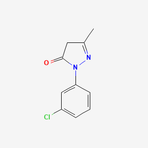 molecular formula C10H9ClN2O B1582437 1-(3-氯苯基)-3-甲基-2-吡唑啉-5-酮 CAS No. 90-31-3