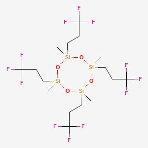 molecular formula C16H28F12O4Si4 B1582445 Cyclotetrasiloxane, 2,4,6,8-tetramethyl-2,4,6,8-tetrakis(3,3,3-trifluoropropyl)- CAS No. 429-67-4