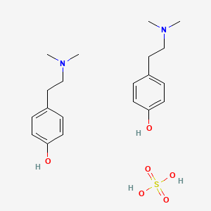 molecular formula C20H30N2O6S-2 B1582468 Hordenine sulfate CAS No. 622-64-0