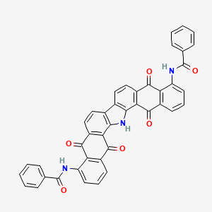 molecular formula C42H23N3O6 B1582479 Benzamide, N,N'-(10,15,16,17-tetrahydro-5,10,15,17-tetraoxo-5H-dinaphtho[2,3-a:2',3'-i]carbazole-4,11-diyl)bis- CAS No. 2379-78-4