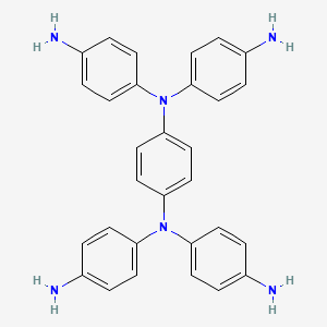 molecular formula C30H28N6 B1582489 N,N,N',N'-Tetrakis(4-aminophenyl)-1,4-phenylenediamine CAS No. 3283-07-6