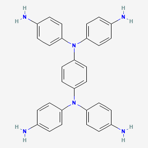 molecular formula C30H28N6 B1582489 1,4-Benzenediamine, N,N,N',N'-tetrakis(4-aminophenyl)- CAS No. 3283-07-6