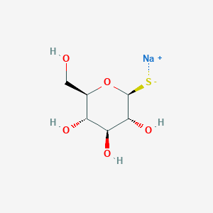 molecular formula C6H12NaO5S B015825 Sodium (2S,3R,4S,5S,6R)-3,4,5-trihydroxy-6-(hydroxymethyl)tetrahydro-2H-pyran-2-thiolate CAS No. 10593-29-0