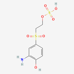 molecular formula C8H11NO7S2 B1582505 Phenol, 2-amino-4-[[2-(sulfooxy)ethyl]sulfonyl]- CAS No. 4726-22-1