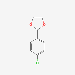 molecular formula C9H9ClO2 B1582554 2-(4-Chlorophenyl)-1,3-dioxolane CAS No. 2403-54-5