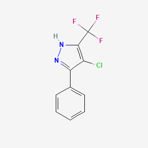 molecular formula C10H6ClF3N2 B1582569 4-氯-5-苯基-3-(三氟甲基)吡唑 CAS No. 235106-13-5
