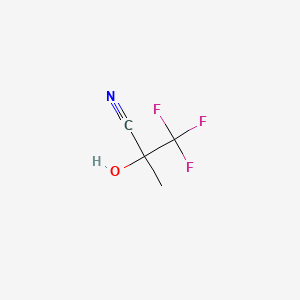 molecular formula C4H4F3NO B1582578 1,1,1-TRIFLUOROACETONE CYANOHYDRIN CAS No. 335-08-0