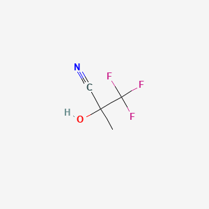molecular formula C4H4F3NO B1582578 3,3,3-Trifluoro-2-hydroxy-2-methylpropanenitrile CAS No. 335-08-0