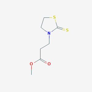 molecular formula C7H11NO2S2 B1582581 Methyl 3-(2-sulfanylidene-1,3-thiazolidin-3-yl)propanoate CAS No. 22623-71-8