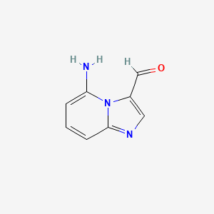 molecular formula C8H7N3O B1582590 5-Aminoimidazo[1,2-a]pyridine-3-carbaldehyde CAS No. 35220-26-9