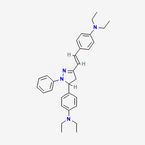molecular formula C31H38N4 B1582623 4-[2-[5-[4-(二乙氨基)苯基]-4,5-二氢-1-苯基-1H-吡唑-3-基]乙烯基]-N,N-二乙基苯胺 CAS No. 57609-72-0