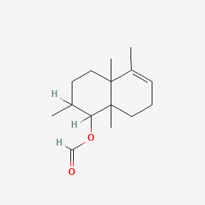 molecular formula C15H24O2 B1582655 1-Naphthalenol, 1,2,3,4,4a,7,8,8a-octahydro-2,4a,5,8a-tetramethyl-, 1-formate CAS No. 65405-72-3