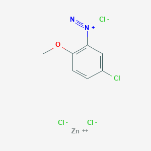 molecular formula C7H6Cl4N2OZn B1582663 ZINC;5-chloro-2-methoxybenzenediazonium;trichloride CAS No. 68025-25-2