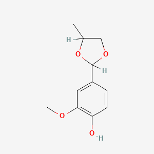 2-Methoxy-4-(4-methyl-1,3-dioxolan-2-yl)phenol