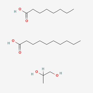 molecular formula C21H44O6 B1582670 Decanoic acid;octanoic acid;propane-1,2-diol CAS No. 68583-51-7